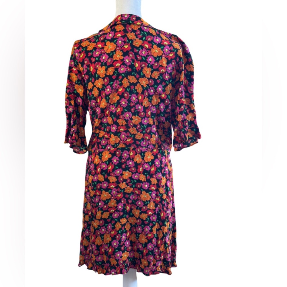 Zara Floral Wrap Dress NWT - Picture 2 of 4